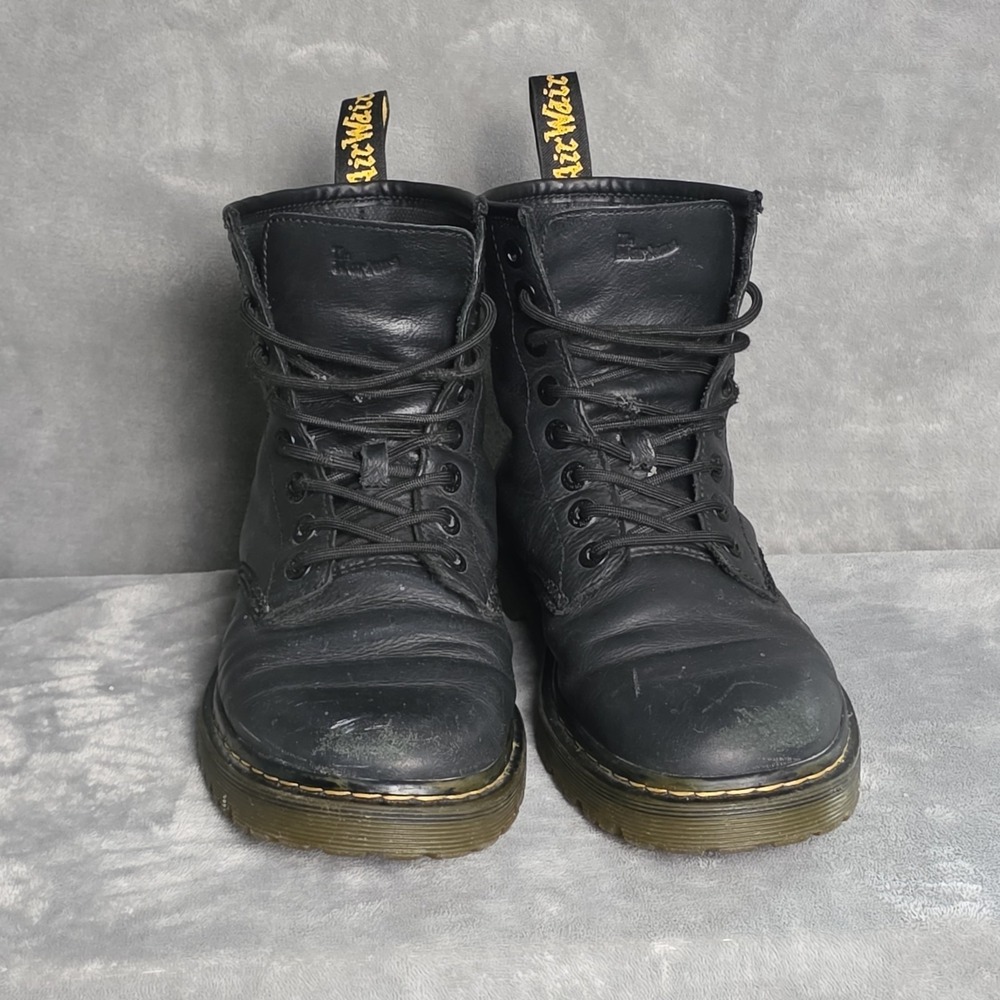 Dr Martens Awley Boots Men's US Size 10 Black Leather 8 Eyelet Combat